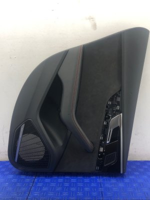 2018-2025 Audi A5 Black Door Interior Trim Panel with B&O Audio - Rear, Left (Driver) (Used OEM)