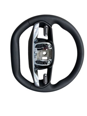 2022-2026 Lucid Air Black Heated Leather Flat Bottom Steering Wheel with Controls (Used OEM)
