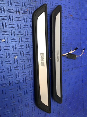 2009-2015 BMW 740i Illuminated Door Sill Plate Trim - Front, Left (Driver) (Used OEM)