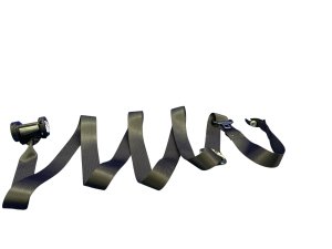 2017-2025 Chrysler Pacifica Black 2nd Row Seat Belt Assembly - Rear, Left (Driver) (Used OEM)