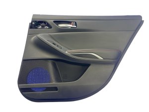2020-2021 Toyota Avalon Black w/ Red Stitching Door Interior Trim Panel - Rear, Right (Passenger) (Used OEM)