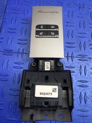 2010-2014 Porsche Panamera Heated Seat and Sunshade Switch with Trim Panel - Rear (Used OEM)