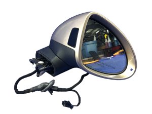 2015-2018 Porsche Cayenne Silver Power Folding Heated Blind Spot Memory Door/Side View Mirror with Camera - Right (Passenger) (Used OEM)