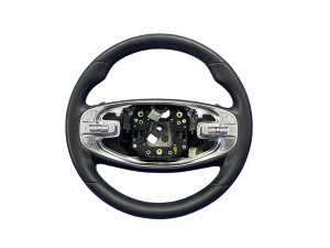 2022-2025 Genesis GV70 Black Heated Leather Steering Wheel - Front (Used OEM)
