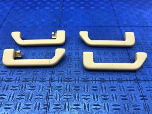 2010-2016 Porsche Panamera Beige Interior Roof Overhead Grab Handle Set - Front (Used OEM)