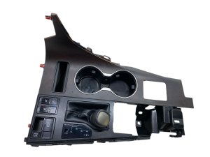 2020-2022 Lexus RX450h Brown Center Console Shifter Trim Bezel with Walnut Trim and Cup Holder - Front (Used OEM)