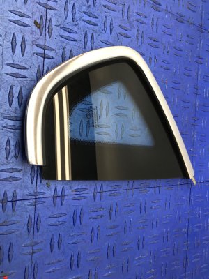 2014-2020 Maserati Quattroporte Chrome Quarter Glass with Chrome Trim - Rear, Right (Passenger) (Used OEM)