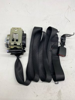 2025 BMW X3 Black Seat Belt Assembly with Buckle - Rear, Left (Driver) (Used OEM)