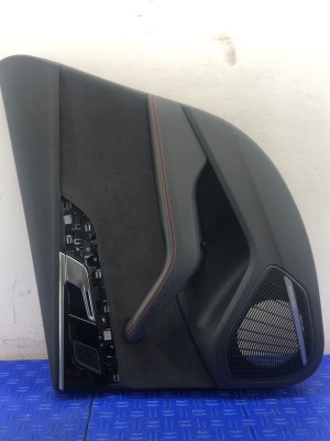 2018-2024 Audi A5 Black Door Interior Trim Panel with Bang & Olufsen Audio - Rear, Right (Passenger) (Used OEM)
