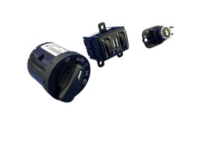 2015-2023 Chrysler 300 Black Headlight Odometer and Trunk Control Switch Set - Front (Used OEM)