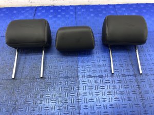 2012-2019 Jaguar XJ Black Center and Outer Seat Headrest Set - Rear, Right (Passenger) (Used OEM)