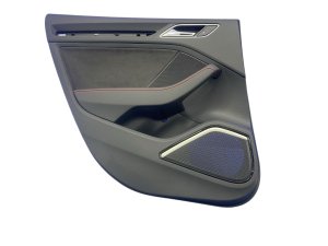 2017-2020 Audi RS3 Black Door Interior Trim Panel - Rear, Left (Driver) (Used OEM)