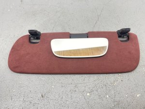 2020-2023 McLaren GT Red Leather Sun Visor - Front, Left (Driver) (Used OEM)