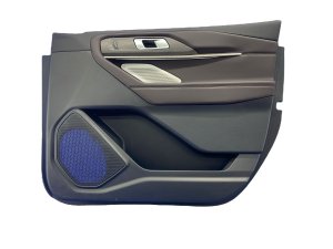 2020-2025 Ford Explorer Black Door Interior Trim Panel - Front, Right (Passenger) (Used OEM)