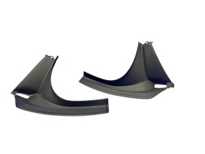 2022-2025 Lucid Air Black Trunk Sill Water Deflector Trim Panel Set (Used OEM)