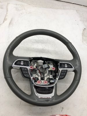 2018-2021 Lincoln Navigator Gray Leather Steering Wheel with Control Switches (Used OEM)