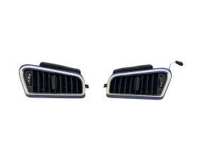 2017-2020 Porsche Panamera Silver B-Pillar AC Heat Air Vent Set with Trim Panel (Used OEM)