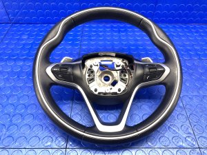 2014-2020 BMW i8 Black Leather Steering Wheel with Paddle Shifters (Used OEM)
