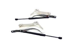 2021-2023 Hyundai Santa Fe Hood Hinge and Shock Assembly Set - Front, Right (Passenger) (Used OEM)
