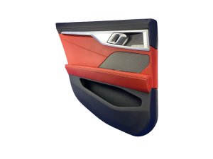 2020-2025 BMW M8 Black Door Interior Trim Panel with Sun Shade - Rear, Left (Driver) (Used OEM)