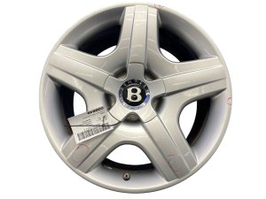 2004-2011 Bentley Continental Silver 19x9 5-Spoke Silver Alloy Wheel (Used OEM)