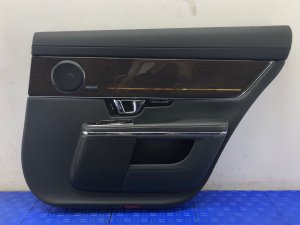 2014-2019 Jaguar XJ Black Door Interior Trim Panel with Sunshade - Rear, Right (Passenger) (Used OEM)