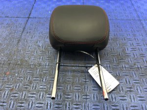 2017-2023 Mercedes-Benz E500 Black Seat Leather Headrest with Red Stitching - Front, Right (Passenger) (Used OEM)
