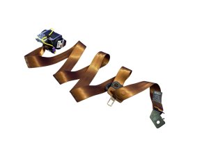2006-2013 Bentley Flying Spur Brown Seat Belt Assembly - Rear, Left (Driver) (Used OEM)
