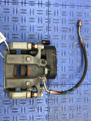 2021-2024 Genesis G80 Disc Brake Caliper with Bracket - Rear, Right (Passenger) (Used OEM)