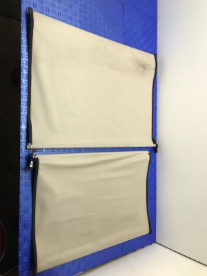 2017-2022 BMW 750i White Panoramic Sunroof Roller Blind Set - Front (Used OEM)