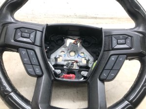2018-2021 Lincoln Navigator Black Heated Leather Steering Wheel with Adaptive Cruise Control (Used OEM)