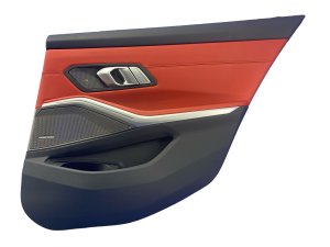 2021-2025 BMW M3 Black Door Interior Trim Panel with Harman Kardon Audio - Rear, Right (Passenger) (Used OEM)