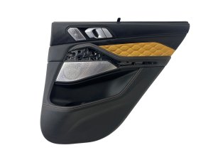  BMW X5 m Black Door Interior Trim Panel with Sunshade - Rear, Right (Passenger) (Used OEM)