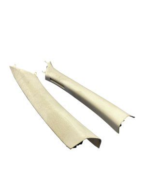 2021-2023 Genesis GV80 Beige A-Pillar Trim Panel Cover Pair (Used OEM)