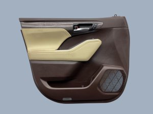 2020-2022 Toyota Highlander Brown Door Interior Trim Panel - Front, Left (Driver) (Used OEM)