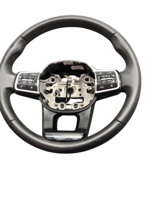 2022-2024 Kia Carnival Black Leather Wrapped Steering Wheel with Lane Assist and Controls (Used OEM)