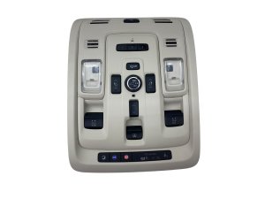 2021-2025 GMC Yukon XL Brown Overhead Roof Console with HomeLink and Sunroof Buttons - Front (Used OEM)