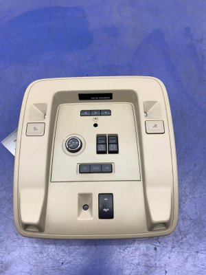 2015-2020 GMC Yukon XL Tan Overhead Console Panel with Sunroof Controls - Front (Used OEM)