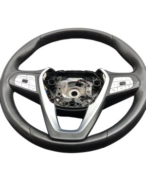 2018-2024 BMW X3 Black Leather Steering Wheel with Paddle Shifters and Controls (Used OEM)