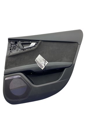 2013-2018 Audi S7 Black Door Interior Trim Panel with Alcantara - Rear, Right (Passenger) (Used OEM)