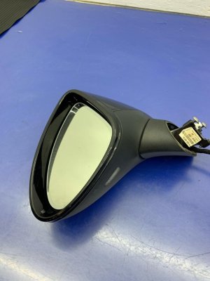 2015-2018 Porsche Cayenne Jet Black Power Folding Blind Spot Auto Dim Door/Side View Mirror with Camera - Front, Left (Driver) (Used OEM)