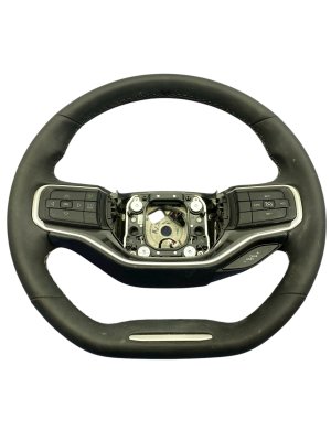 2022-2024 Jeep Wagoneer Black Power Telescopic Heated Leather Steering Wheel (Used OEM)