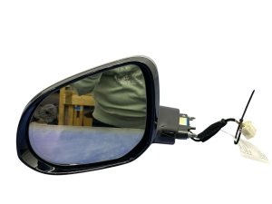 2021-2024 Genesis GV80 Savile Silver Power Folding Heated Door/Side View Mirror with Camera BLIS and Auto Dimming - Left (Driver) (Used OEM)