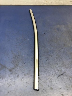 2014-2020 Maserati Ghibli Chrome Chrome Door Belt Moulding Glass Scraper - Rear, Left (Driver) (Used OEM)