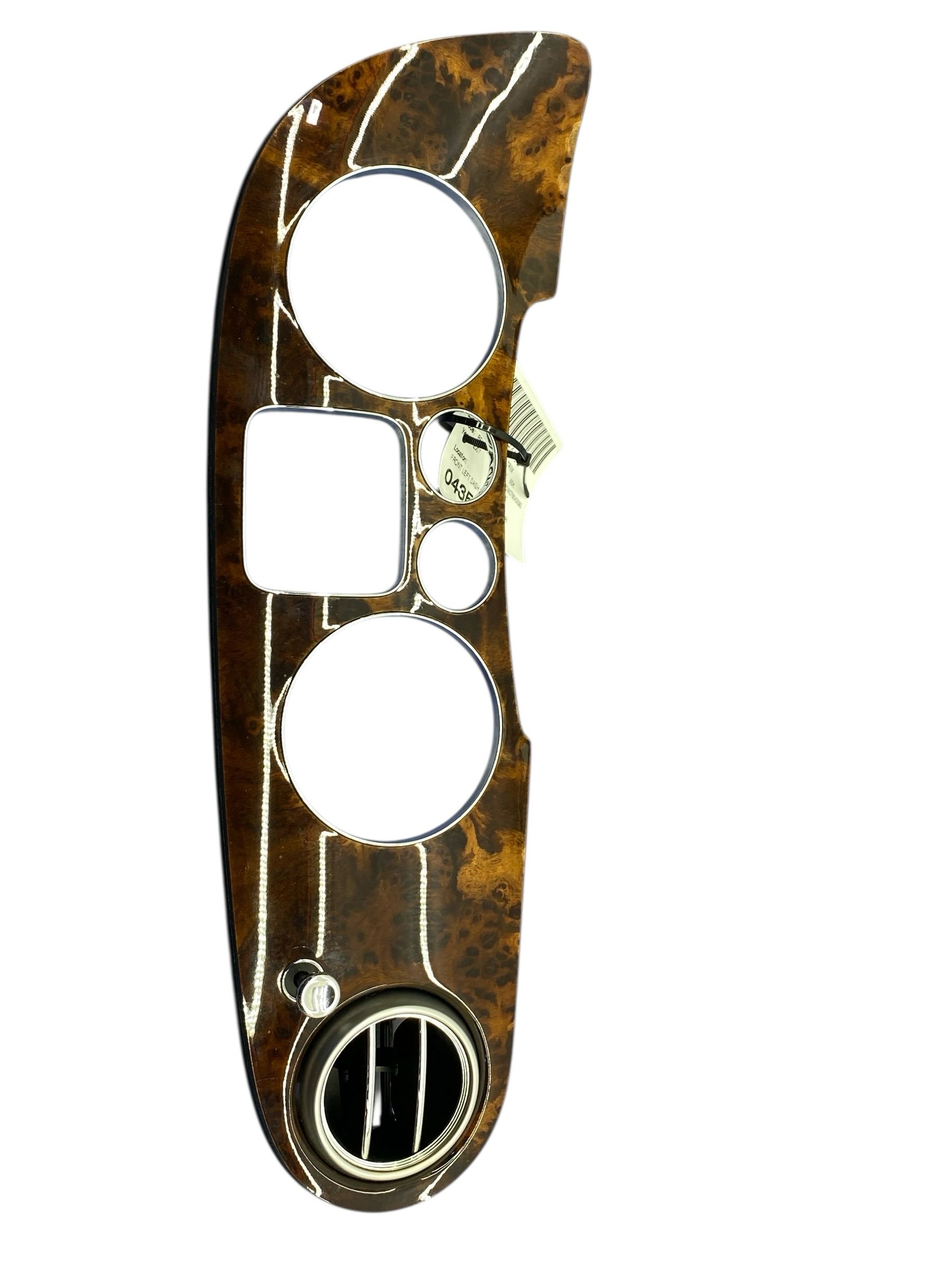 2004-2011 Bentley Continental Brown Instrument Cluster Speedometer Trim Panel with Air Vent - Front (Used OEM)