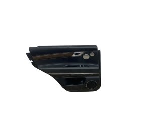 2021-2024 Genesis GV80 Black Door Interior Trim Panel with Wood Grain and Lexicon Audio - Rear, Left (Driver) (Used OEM)
