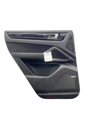 2019-2023 Porsche Cayenne Black Door Interior Trim Panel - Rear, Left (Driver) (Used OEM)