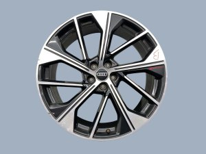 2021-2024 Audi SQ5 Silver 21x8.5 5 Y-Spoke Machined Black Alloy Wheel (Used OEM)
