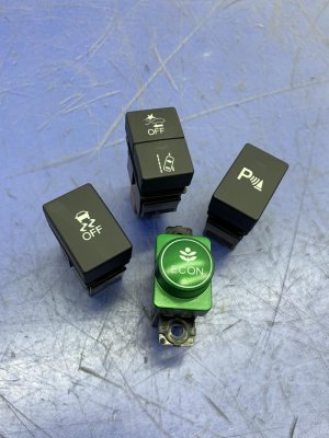 2019-2021 Honda Pilot Traction Control Lane Assist Parking Sensor and ECON Switch Panel - Front (Used OEM)