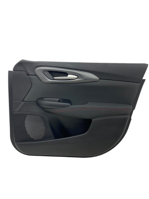 2023-2024 Dodge Hornet Black w/ Red Stitching Door Interior Trim Panel Assembly - Front, Right (Passenger) (Used OEM)